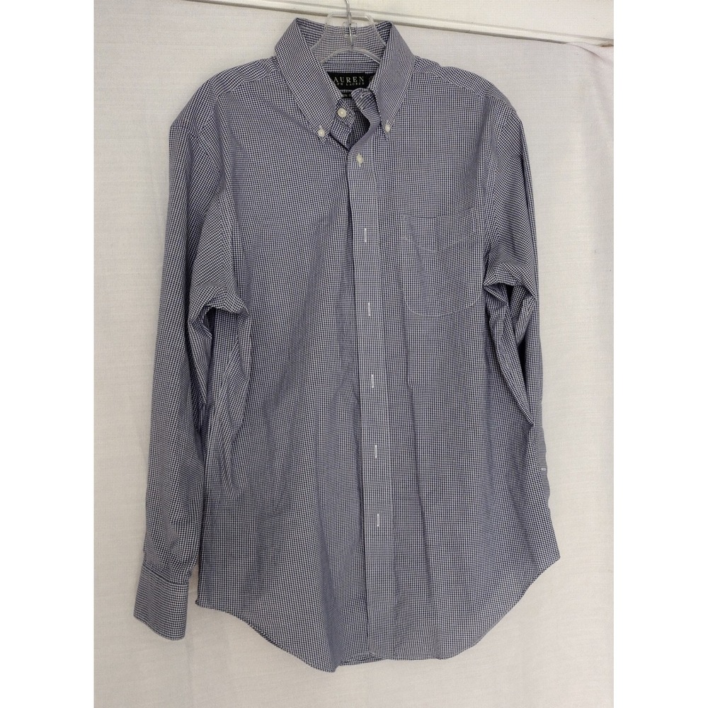 Lauren Ralph Lauren Men's Check Dress Shirt (M) 15.5 32/33 Black White Button Up